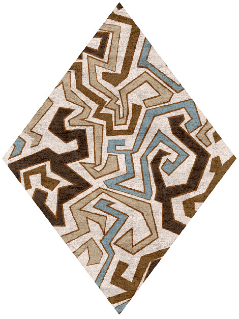 Trixie Abstract Diamond Hand Tufted Bamboo Silk Custom Rug by Rug Artisan