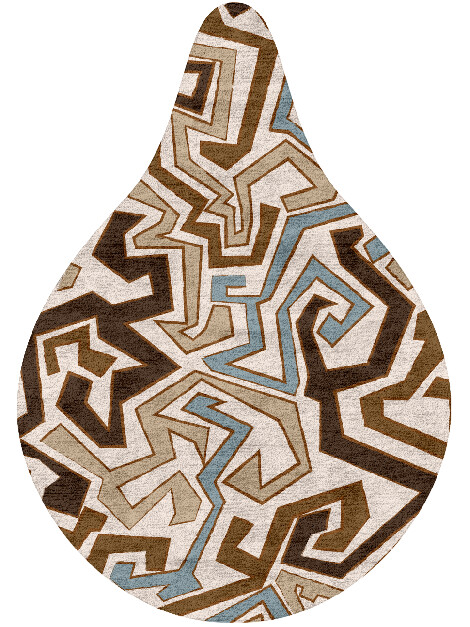 Trixie Abstract Drop Hand Tufted Bamboo Silk Custom Rug by Rug Artisan