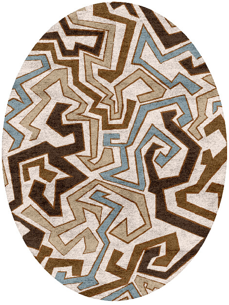 Trixie Abstract Oval Hand Tufted Bamboo Silk Custom Rug by Rug Artisan