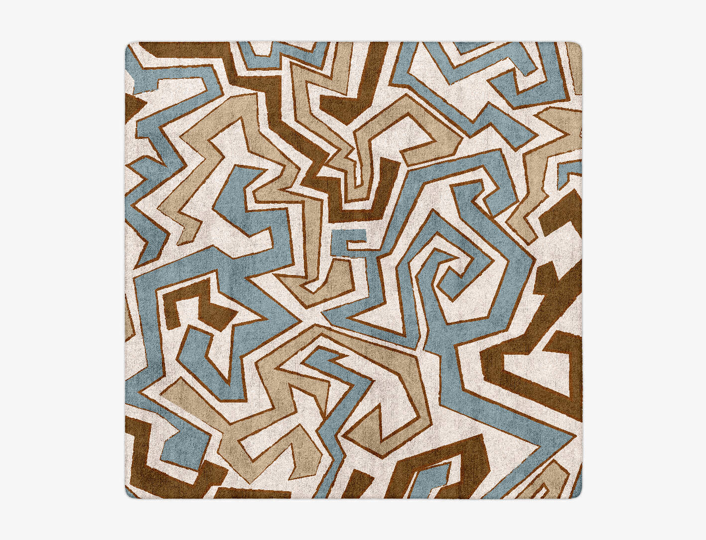 Trixie Abstract Square Hand Tufted Bamboo Silk Custom Rug by Rug Artisan