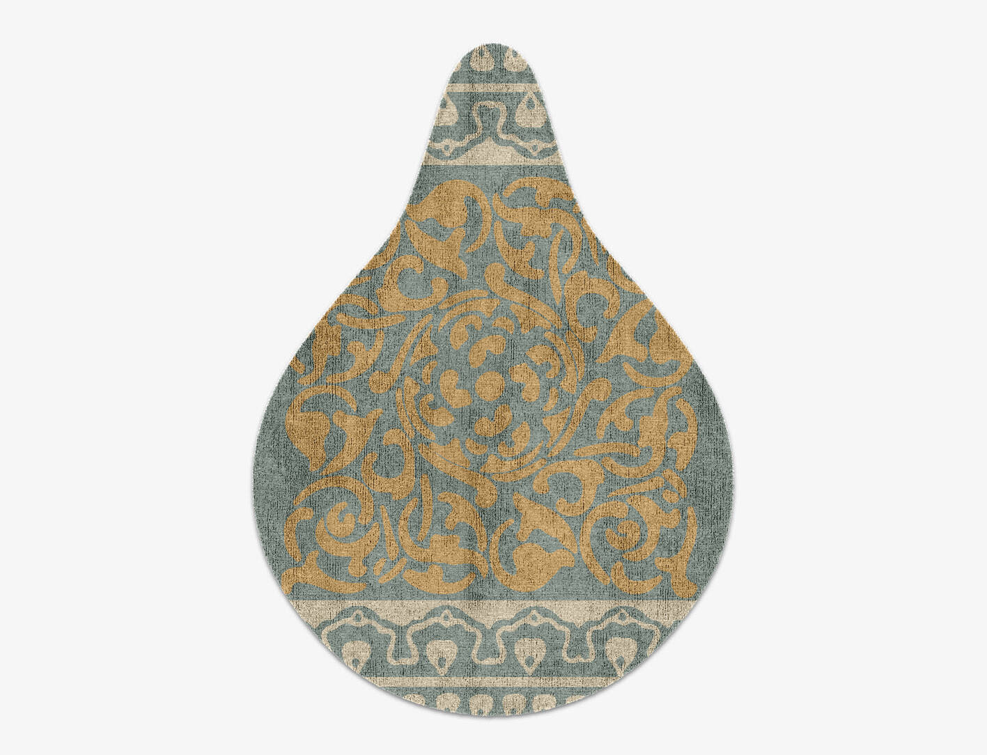 Troika Blue Royal Drop Hand Knotted Bamboo Silk Custom Rug by Rug Artisan