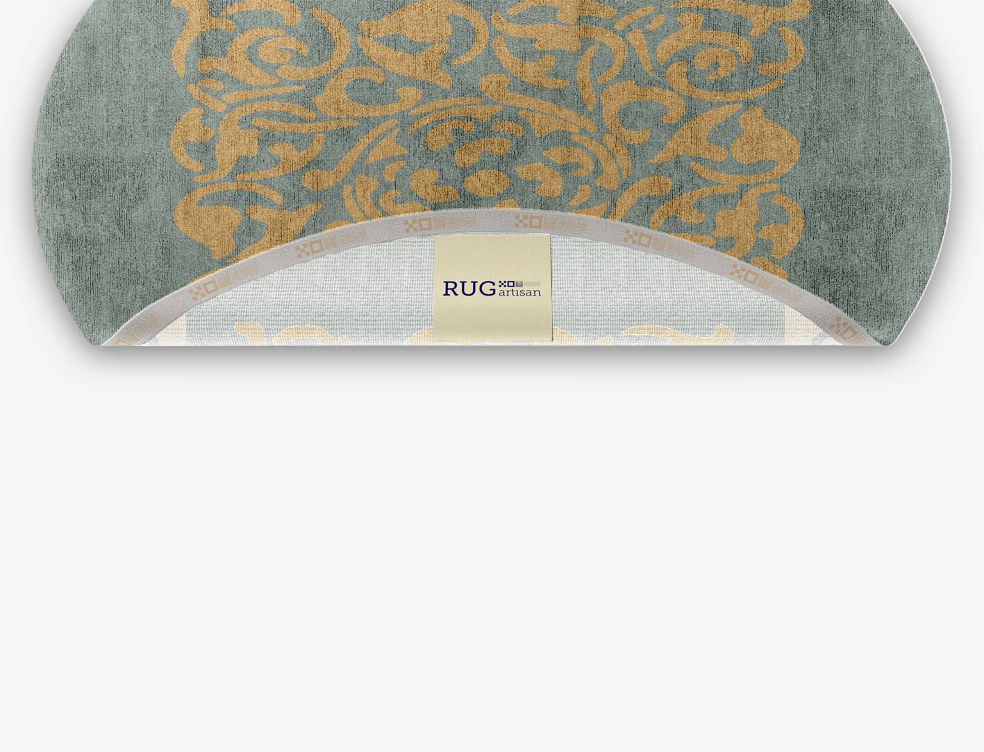 Troika Blue Royal Oval Hand Knotted Bamboo Silk Custom Rug by Rug Artisan