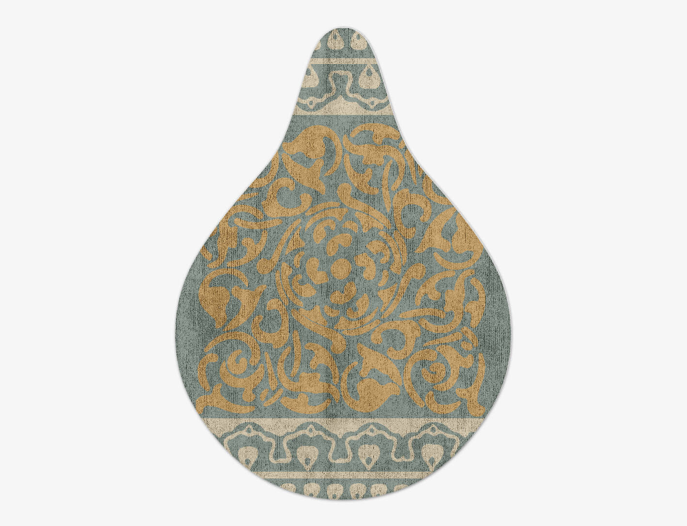 Troika Blue Royal Drop Hand Tufted Bamboo Silk Custom Rug by Rug Artisan