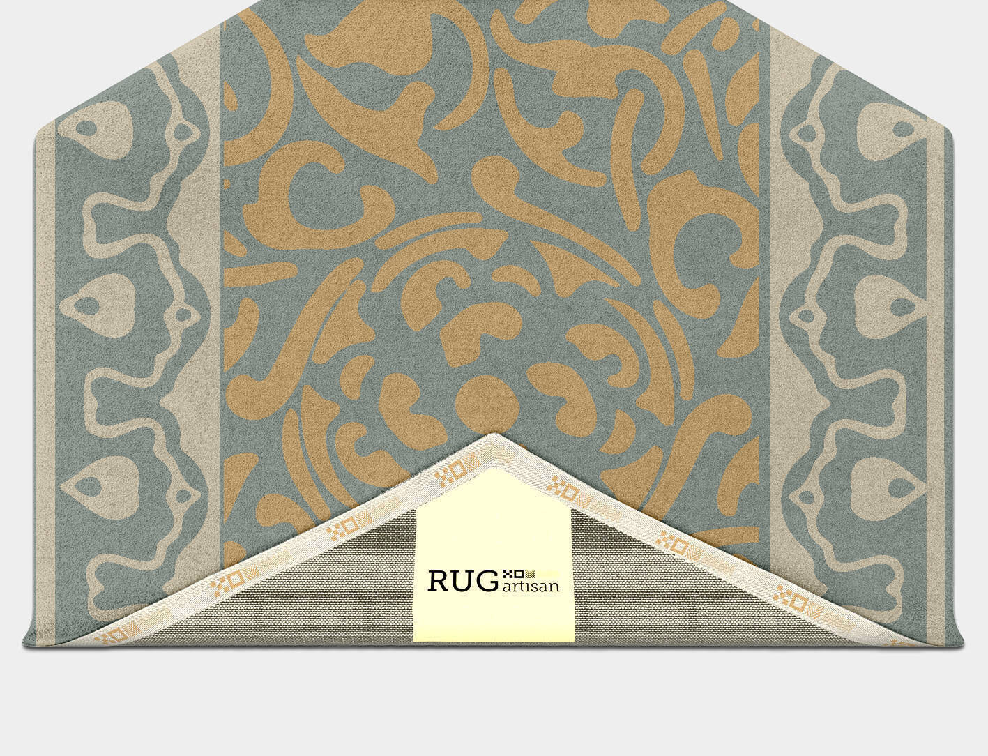 Troika Blue Royal Hexagon Hand Tufted Pure Wool Custom Rug by Rug Artisan