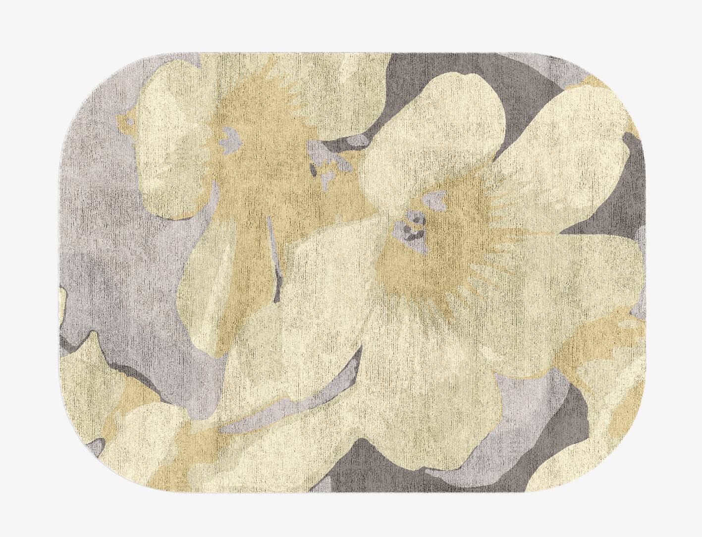 Tropics Floral Oblong Hand Knotted Bamboo Silk Custom Rug by Rug Artisan