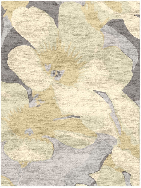 Tropics Floral Rectangle Hand Knotted Bamboo Silk Custom Rug by Rug Artisan