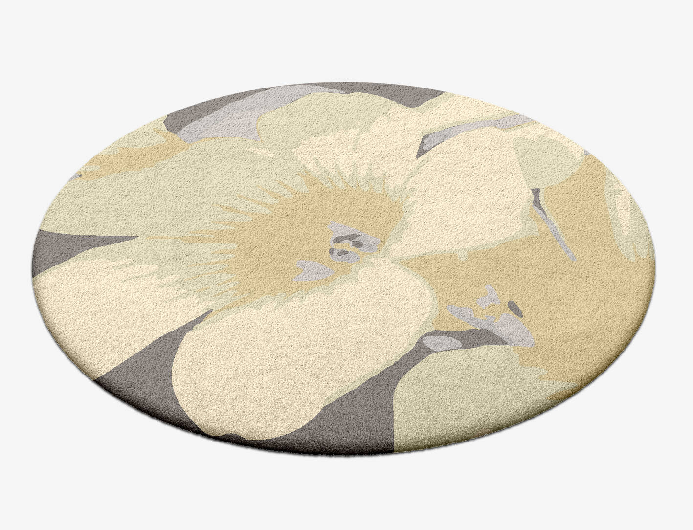Tropics Floral Round Hand Tufted Pure Wool Custom Rug by Rug Artisan