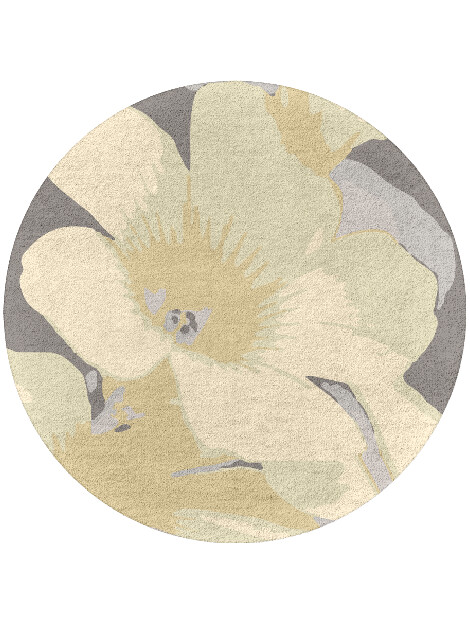 Tropics Floral Round Hand Tufted Pure Wool Custom Rug by Rug Artisan