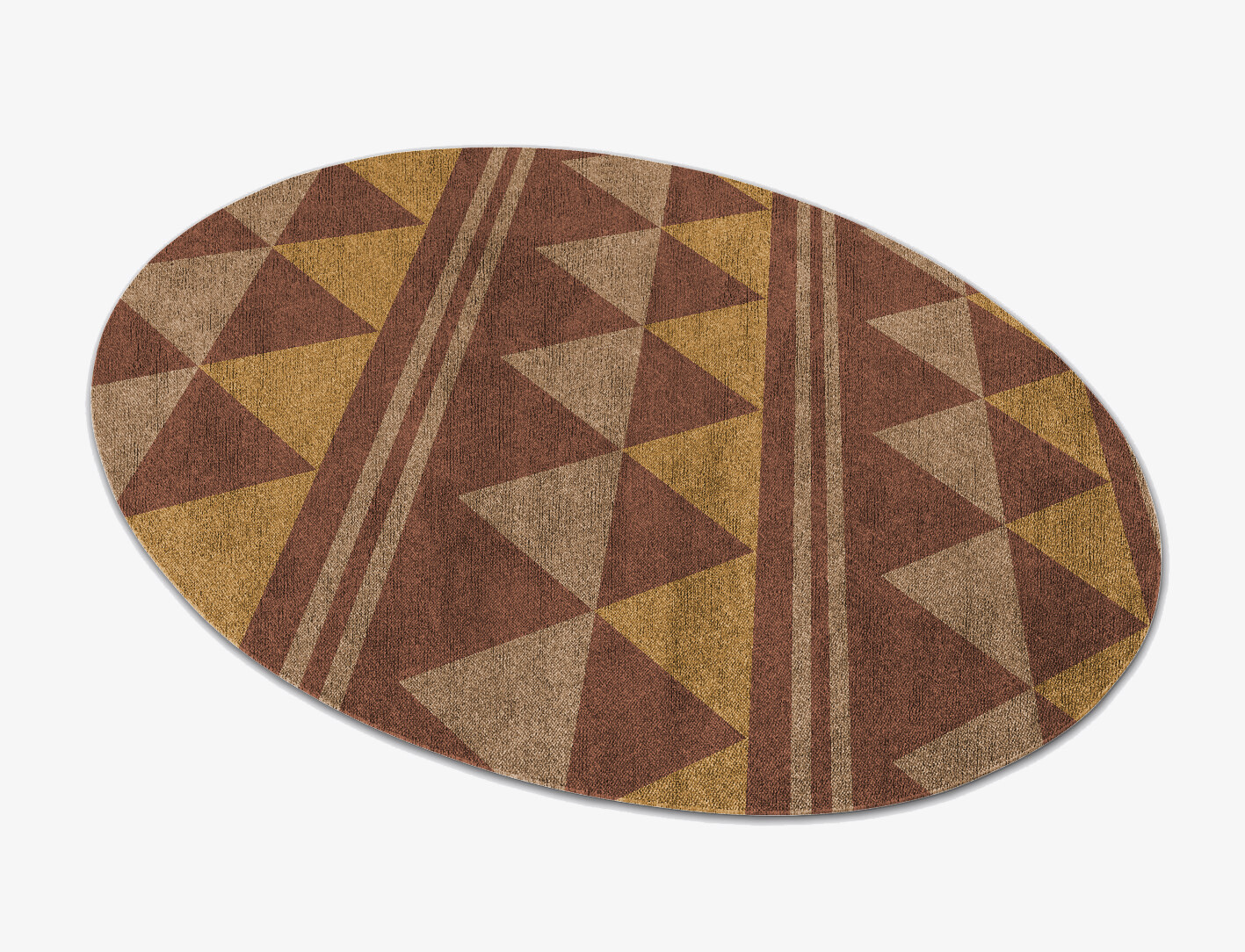 Tryst Geometric Oval Flatweave Bamboo Silk Custom Rug by Rug Artisan