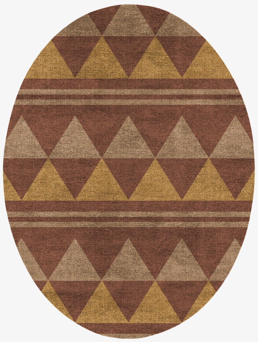 Tryst Geometric Oval Flatweave Bamboo Silk Custom Rug by Rug Artisan