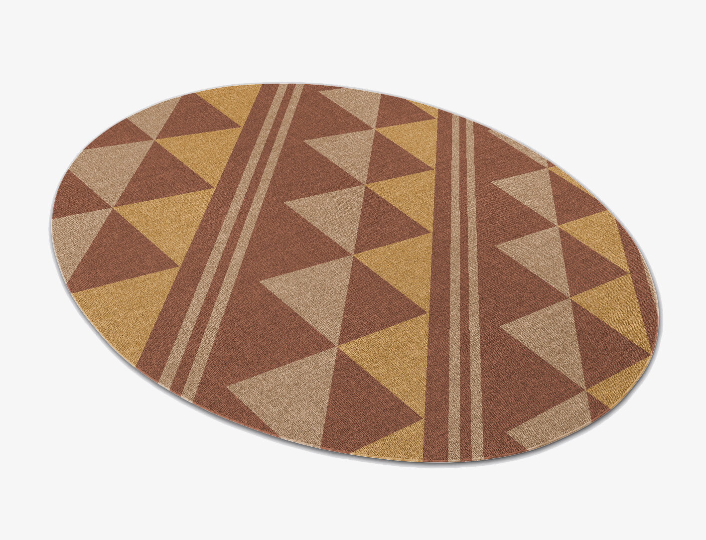 Tryst Geometric Oval Flatweave New Zealand Wool Custom Rug by Rug Artisan
