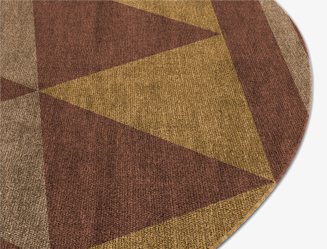 Tryst Geometric Round Flatweave Bamboo Silk Custom Rug by Rug Artisan