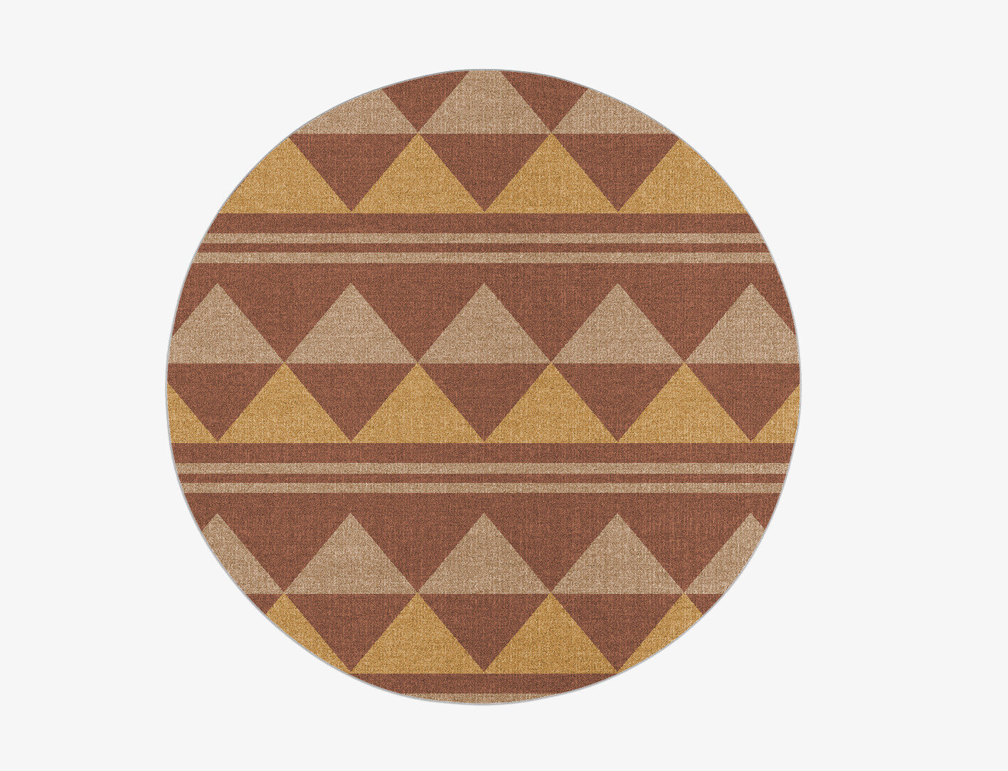 Tryst Geometric Round Flatweave New Zealand Wool Custom Rug by Rug Artisan