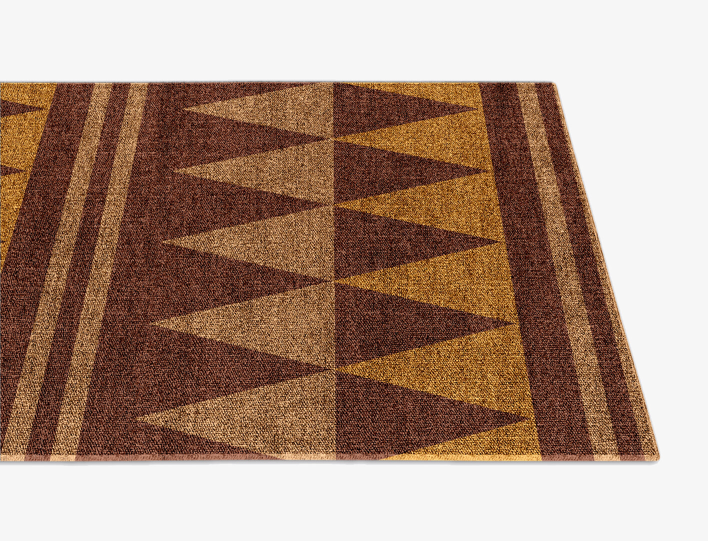 Tryst Geometric Runner Flatweave Bamboo Silk Custom Rug by Rug Artisan