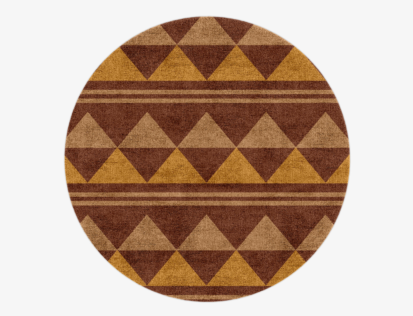 Tryst Geometric Round Hand Knotted Bamboo Silk Custom Rug by Rug Artisan