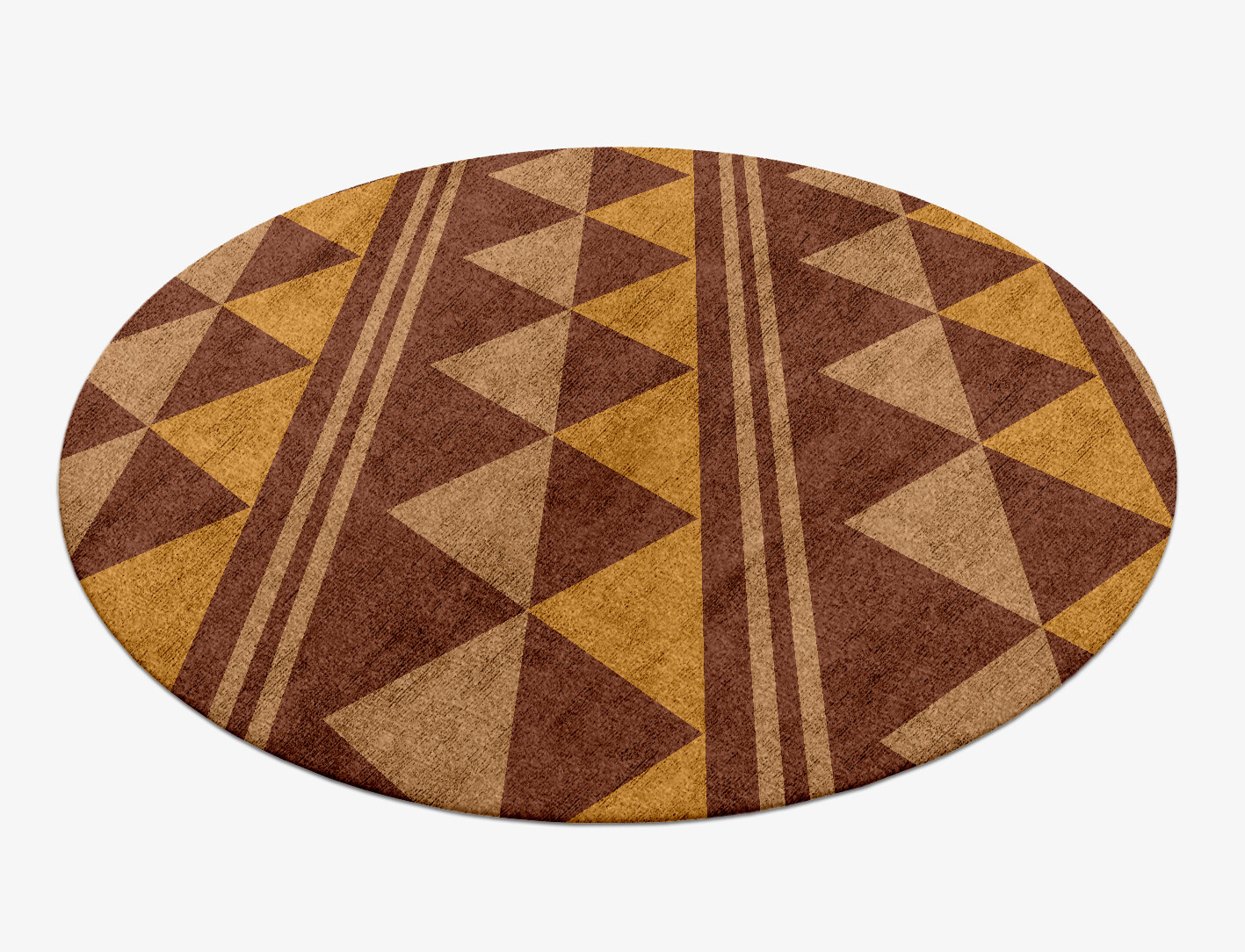 Tryst Geometric Round Hand Knotted Bamboo Silk Custom Rug by Rug Artisan