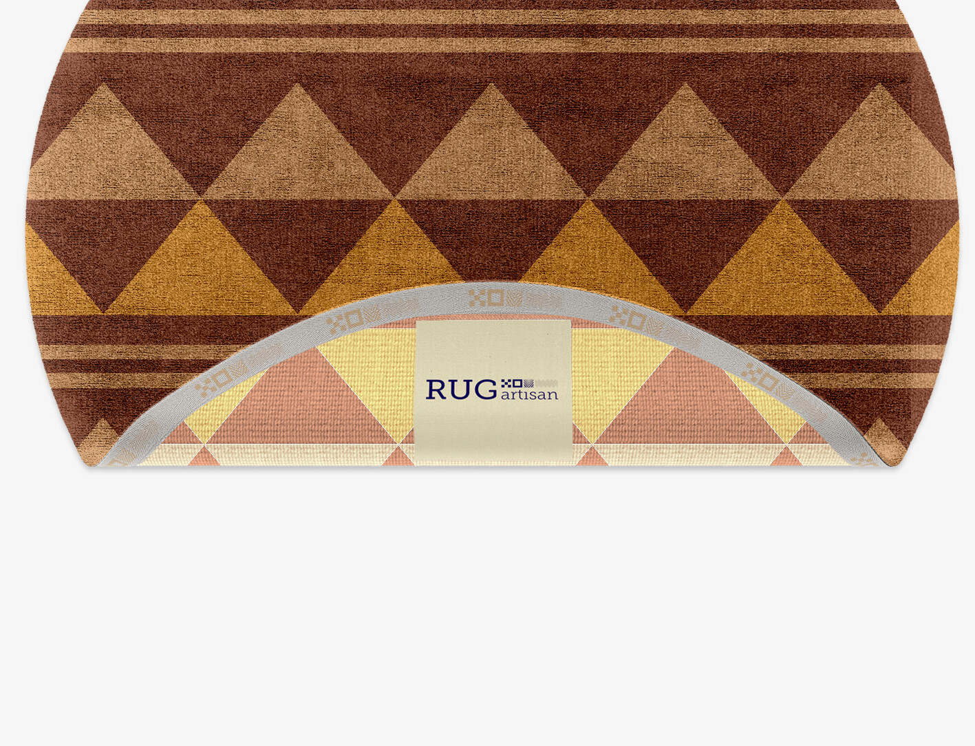 Tryst Geometric Round Hand Knotted Bamboo Silk Custom Rug by Rug Artisan