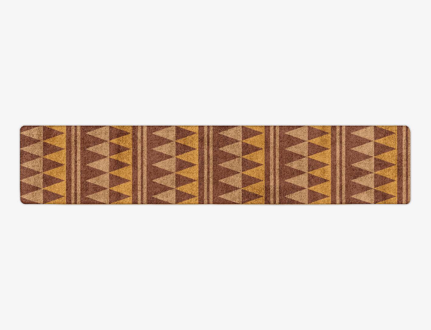 Tryst Geometric Runner Hand Tufted Bamboo Silk Custom Rug by Rug Artisan