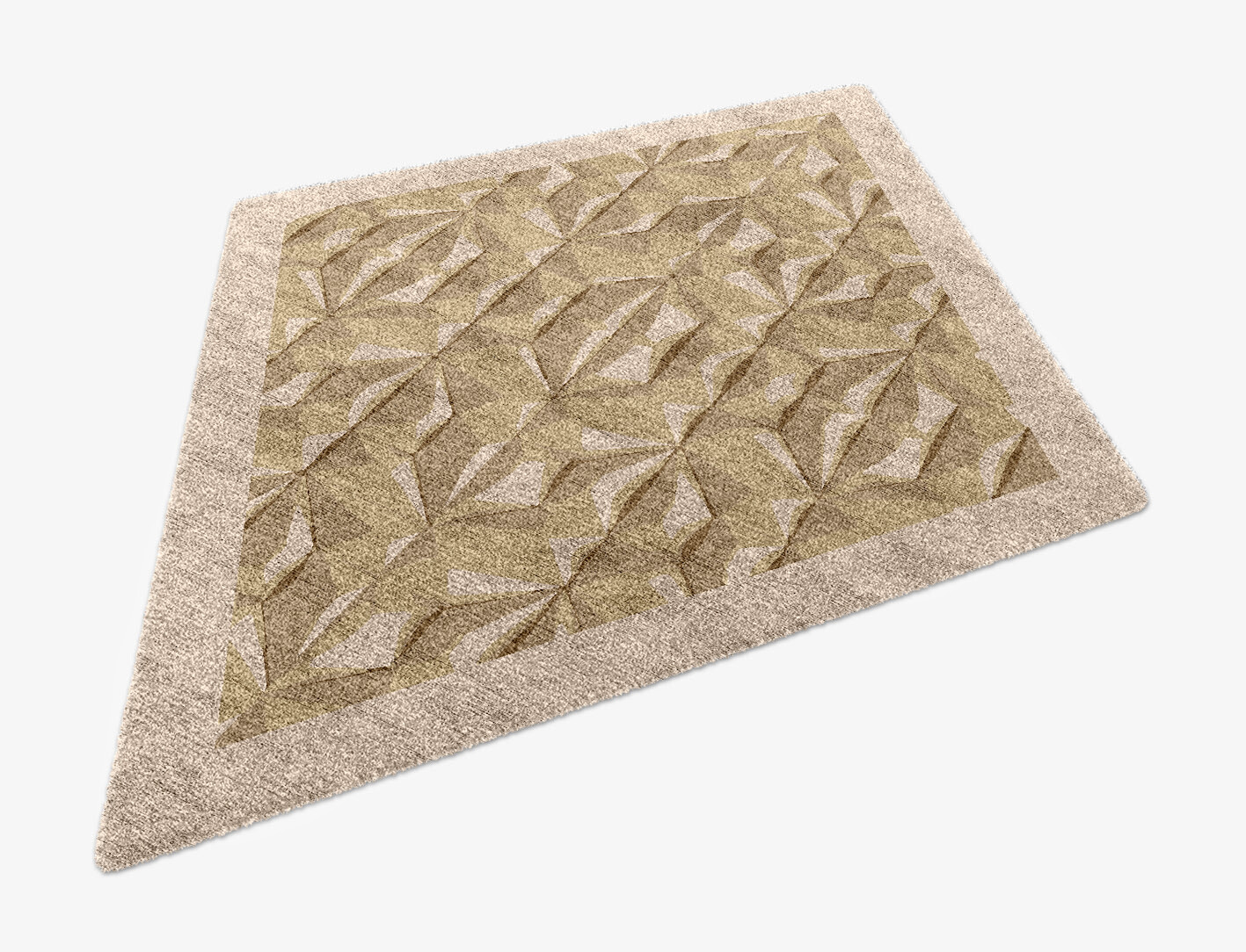 Tsuru Origami Diamond Hand Knotted Bamboo Silk Custom Rug by Rug Artisan