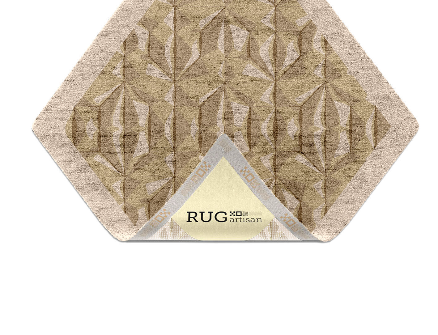 Tsuru Origami Diamond Hand Knotted Bamboo Silk Custom Rug by Rug Artisan