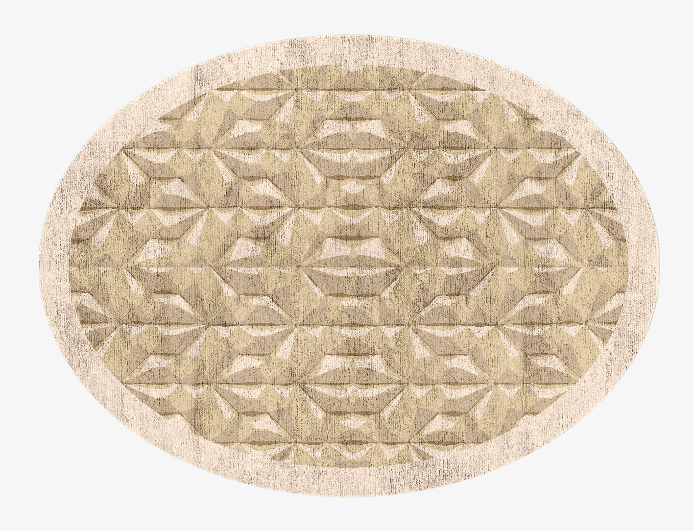 Tsuru Origami Oval Hand Knotted Bamboo Silk Custom Rug by Rug Artisan