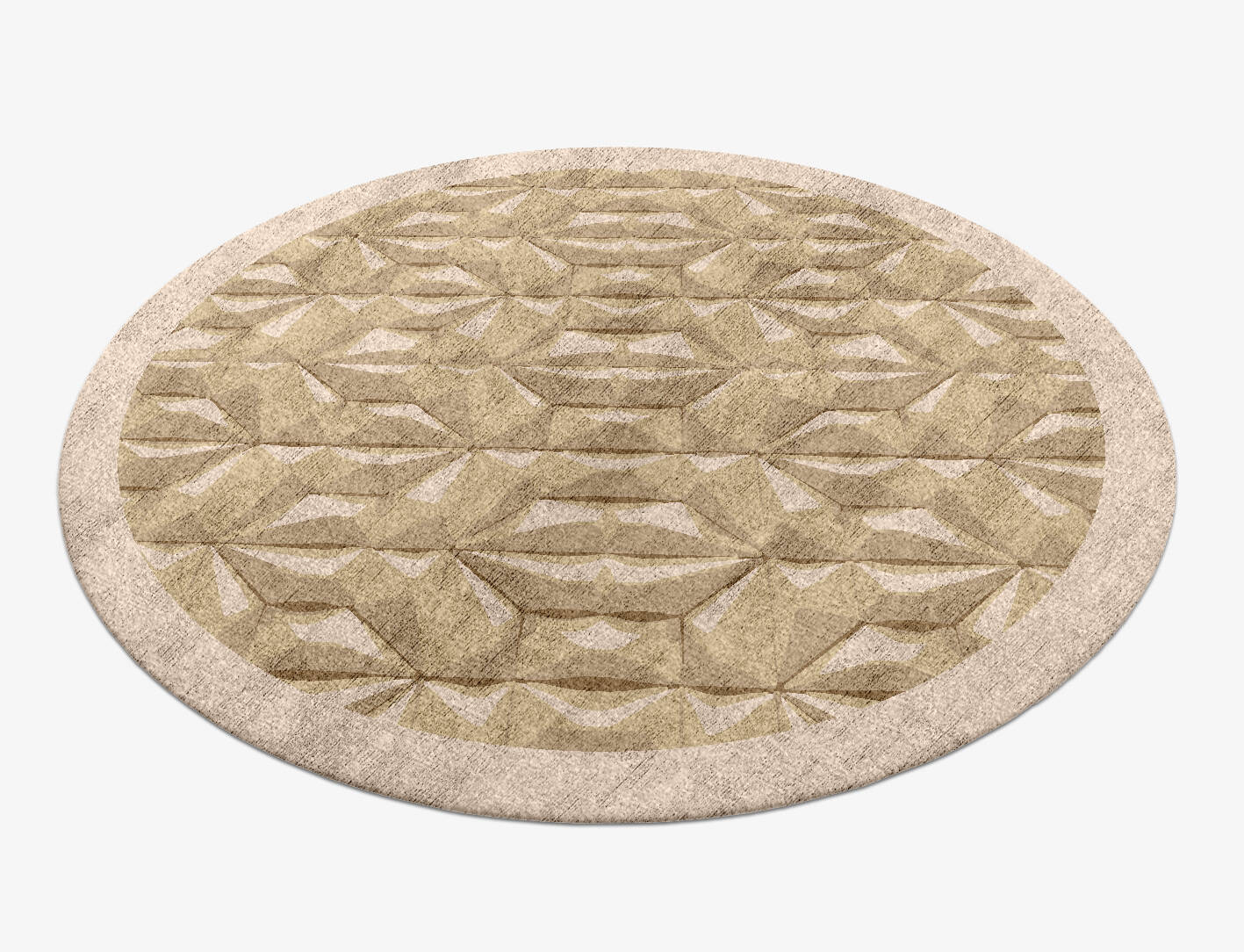 Tsuru Origami Round Hand Knotted Bamboo Silk Custom Rug by Rug Artisan