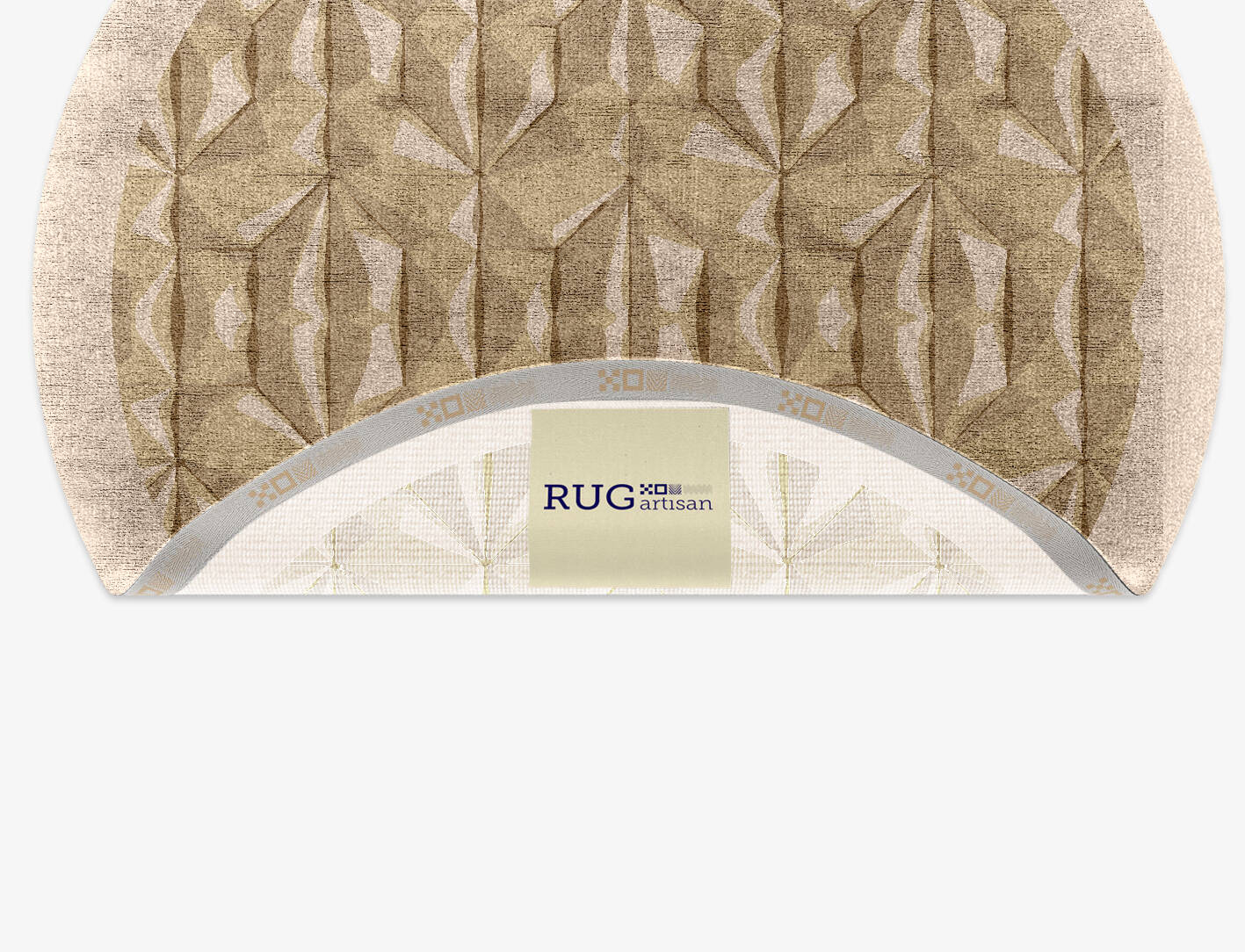 Tsuru Origami Round Hand Knotted Bamboo Silk Custom Rug by Rug Artisan