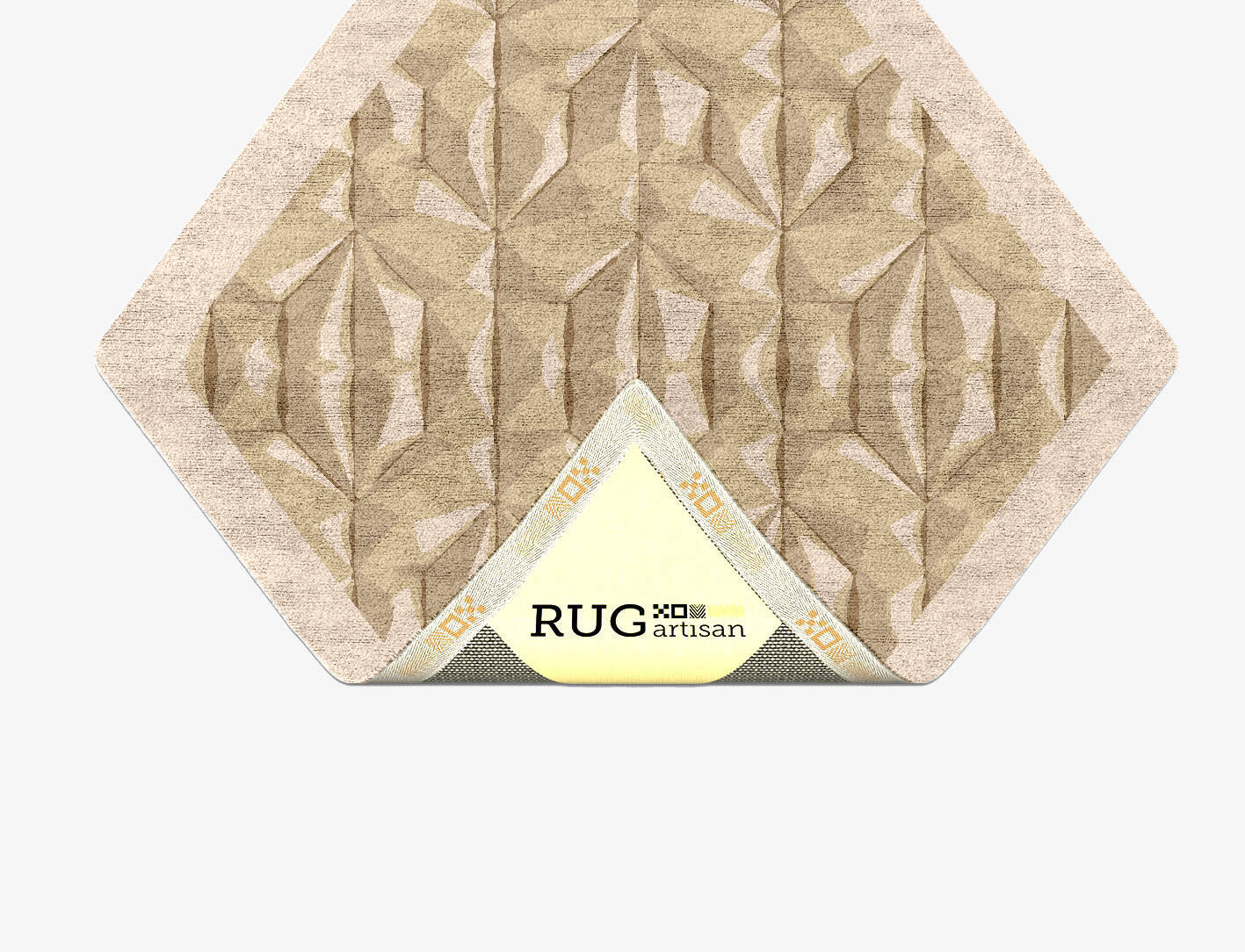 Tsuru Origami Diamond Hand Tufted Bamboo Silk Custom Rug by Rug Artisan