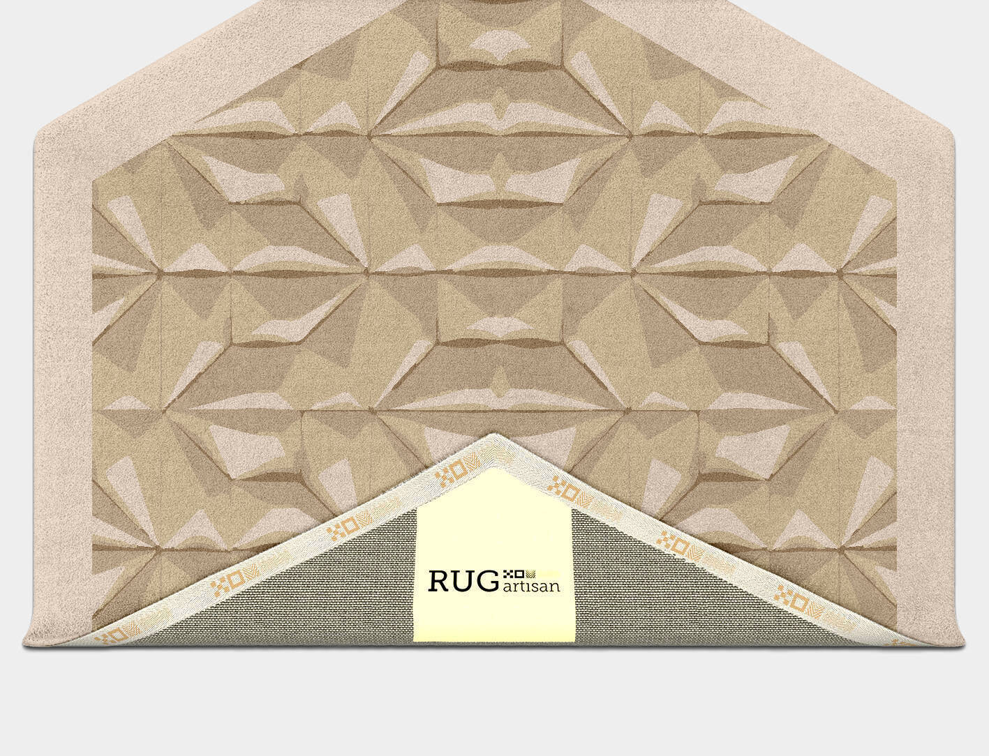Tsuru Origami Hexagon Hand Tufted Pure Wool Custom Rug by Rug Artisan
