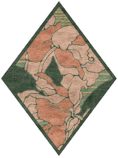 Tulip Diamond Hand Knotted Bamboo Silk custom handmade rug