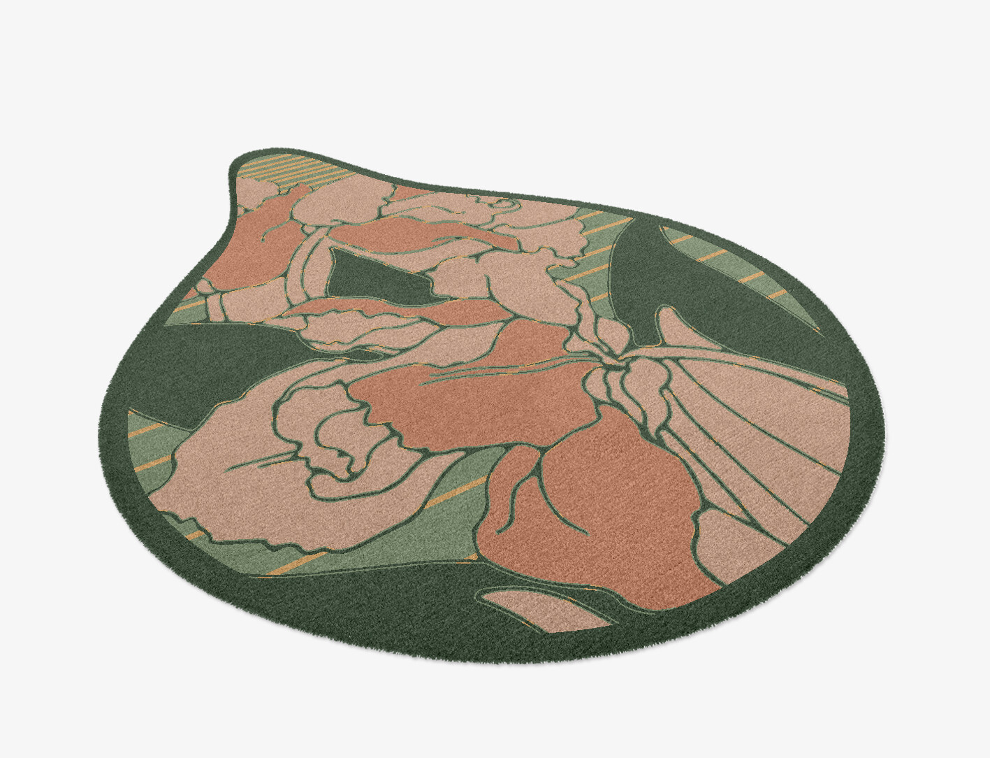 Tulip Field of Flowers Drop Hand Knotted Tibetan Wool Custom Rug by Rug Artisan