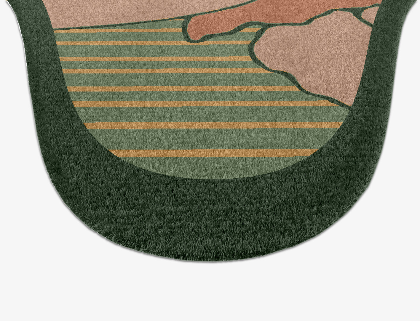Tulip Field of Flowers Drop Hand Knotted Tibetan Wool Custom Rug by Rug Artisan
