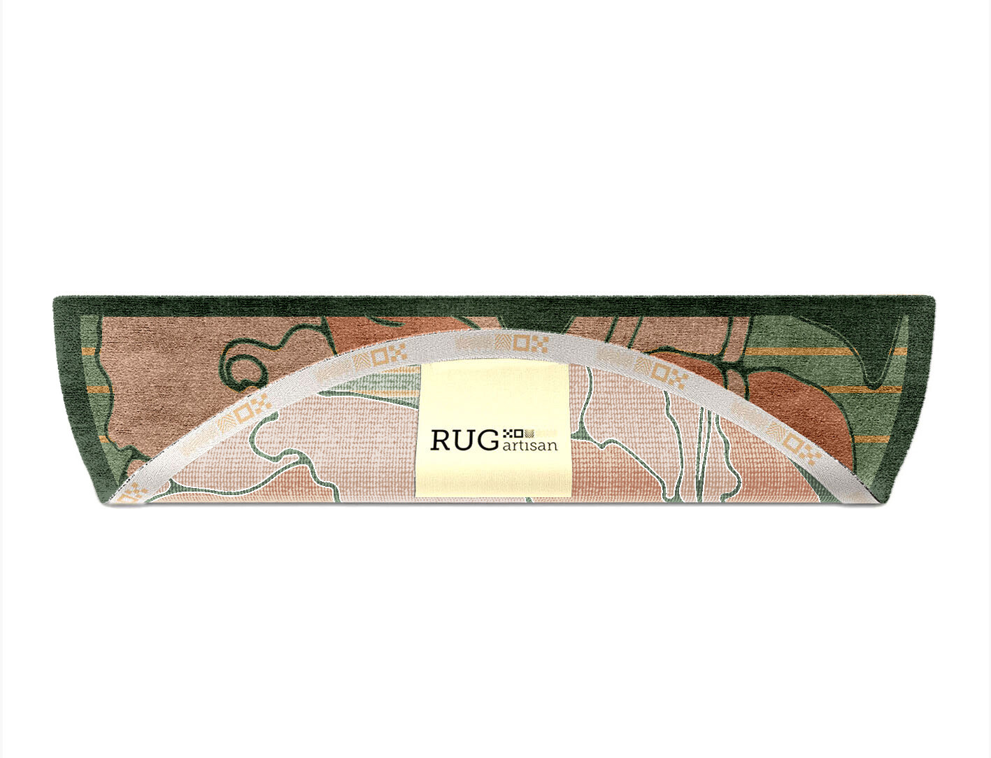 Tulip Field of Flowers Halfmoon Hand Knotted Bamboo Silk Custom Rug by Rug Artisan