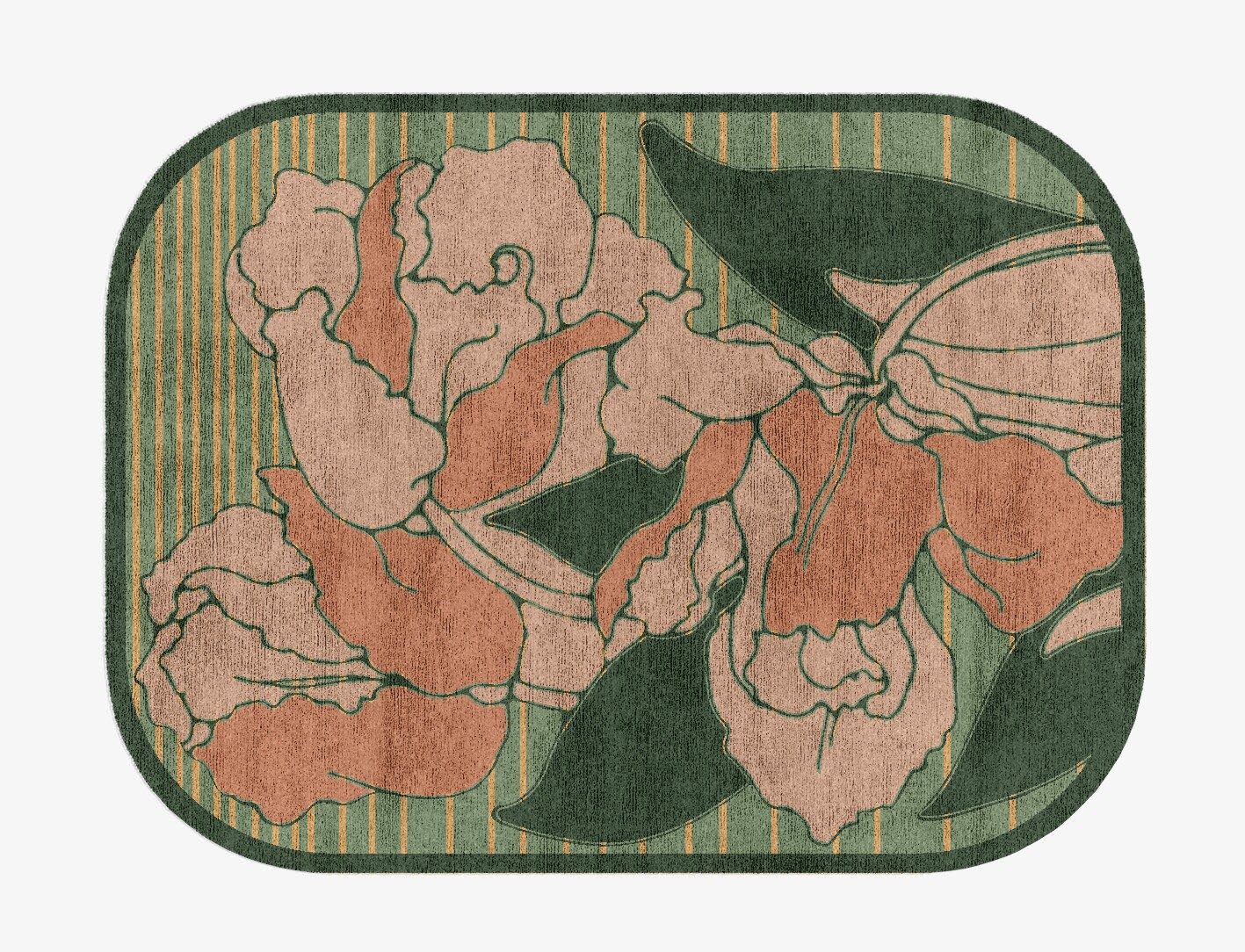 Tulip Field of Flowers Oblong Hand Knotted Bamboo Silk Custom Rug by Rug Artisan