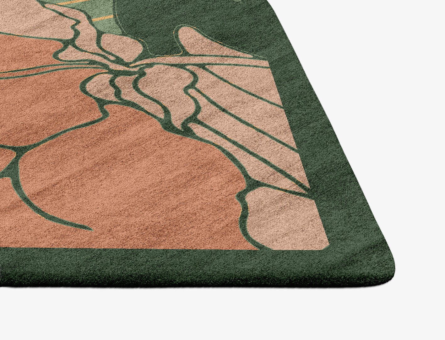 Tulip Field of Flowers Ogee Hand Tufted Bamboo Silk Custom Rug by Rug Artisan
