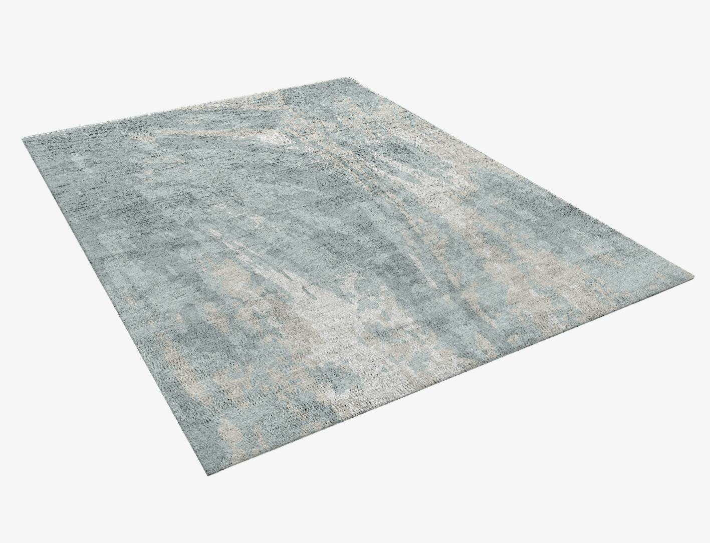 Turbulent Surface Art Rectangle Hand Knotted Bamboo Silk Custom Rug by Rug Artisan