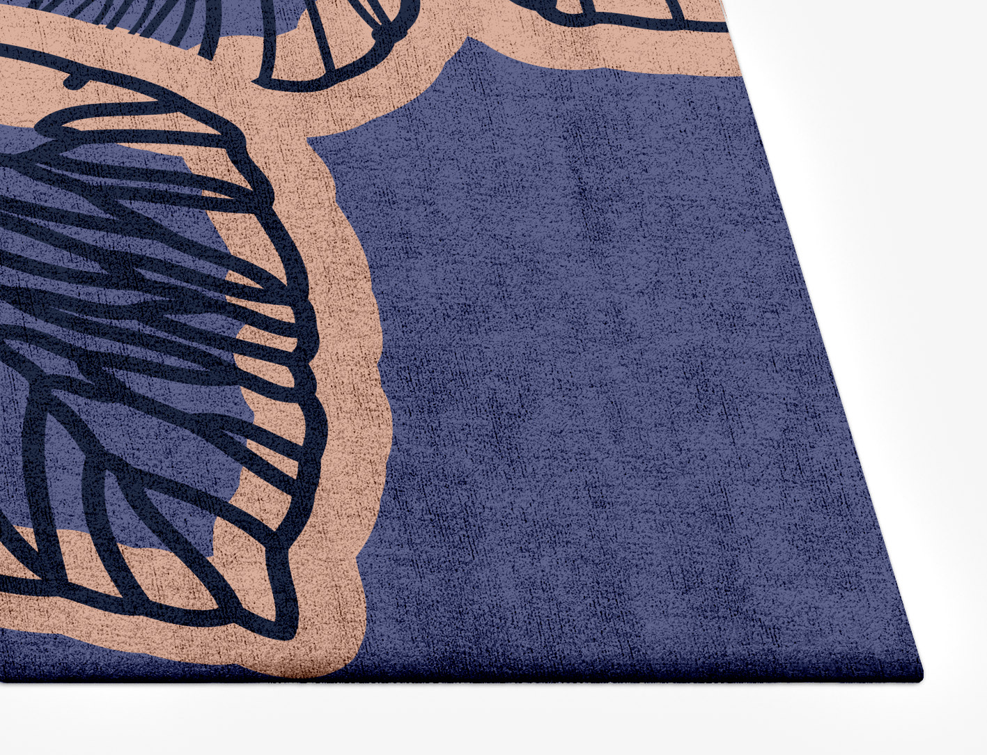 Twilight Floral Rectangle Hand Tufted Bamboo Silk Custom Rug by Rug Artisan
