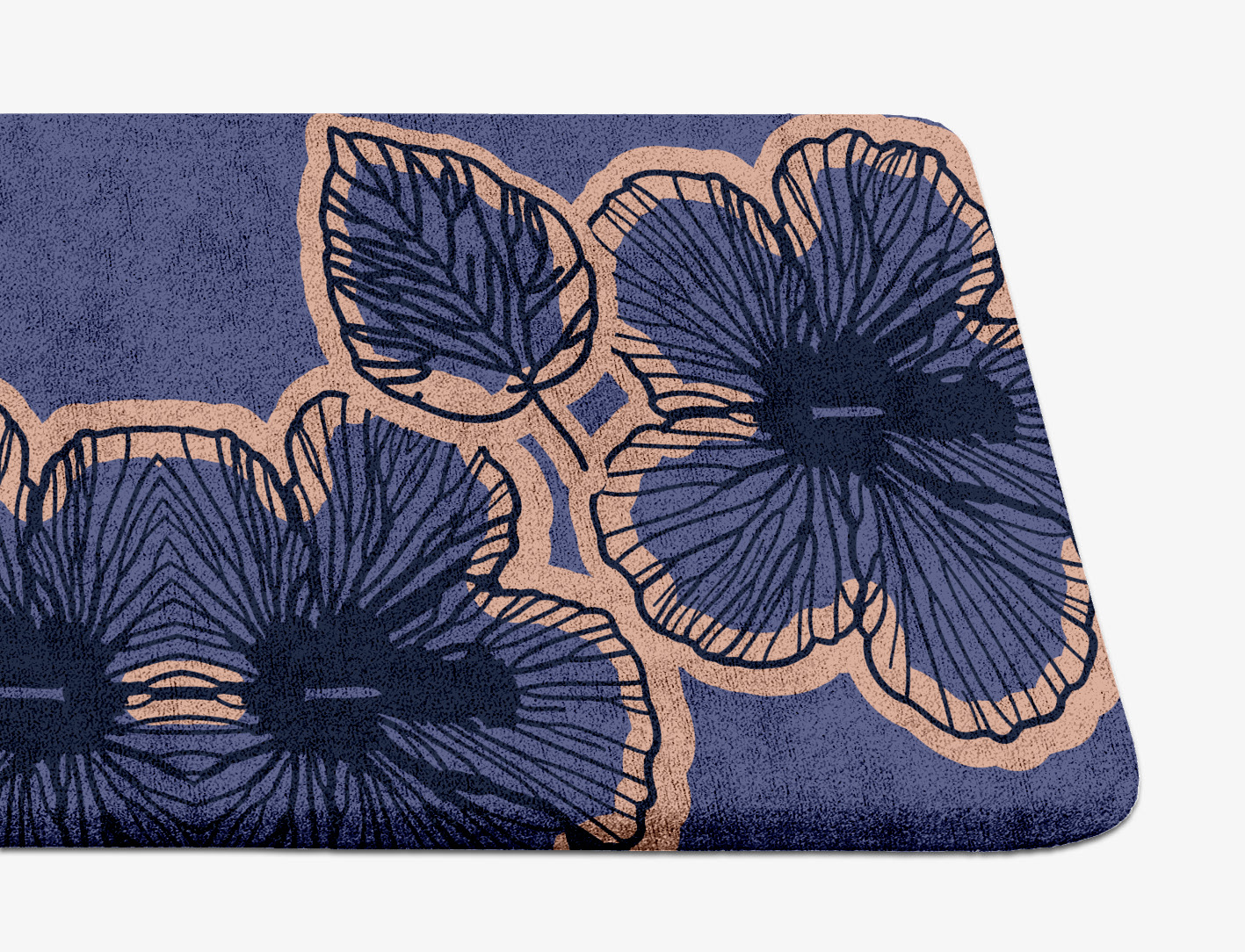 Twilight Floral Runner Hand Tufted Bamboo Silk Custom Rug by Rug Artisan