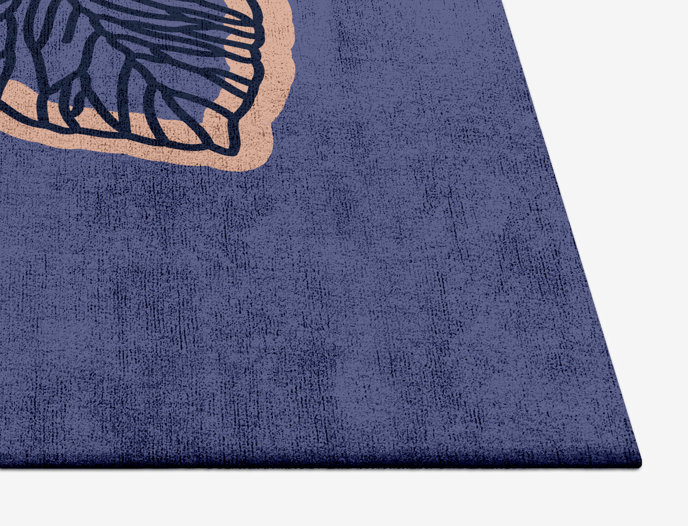 Twilight Floral Square Hand Tufted Bamboo Silk Custom Rug by Rug Artisan