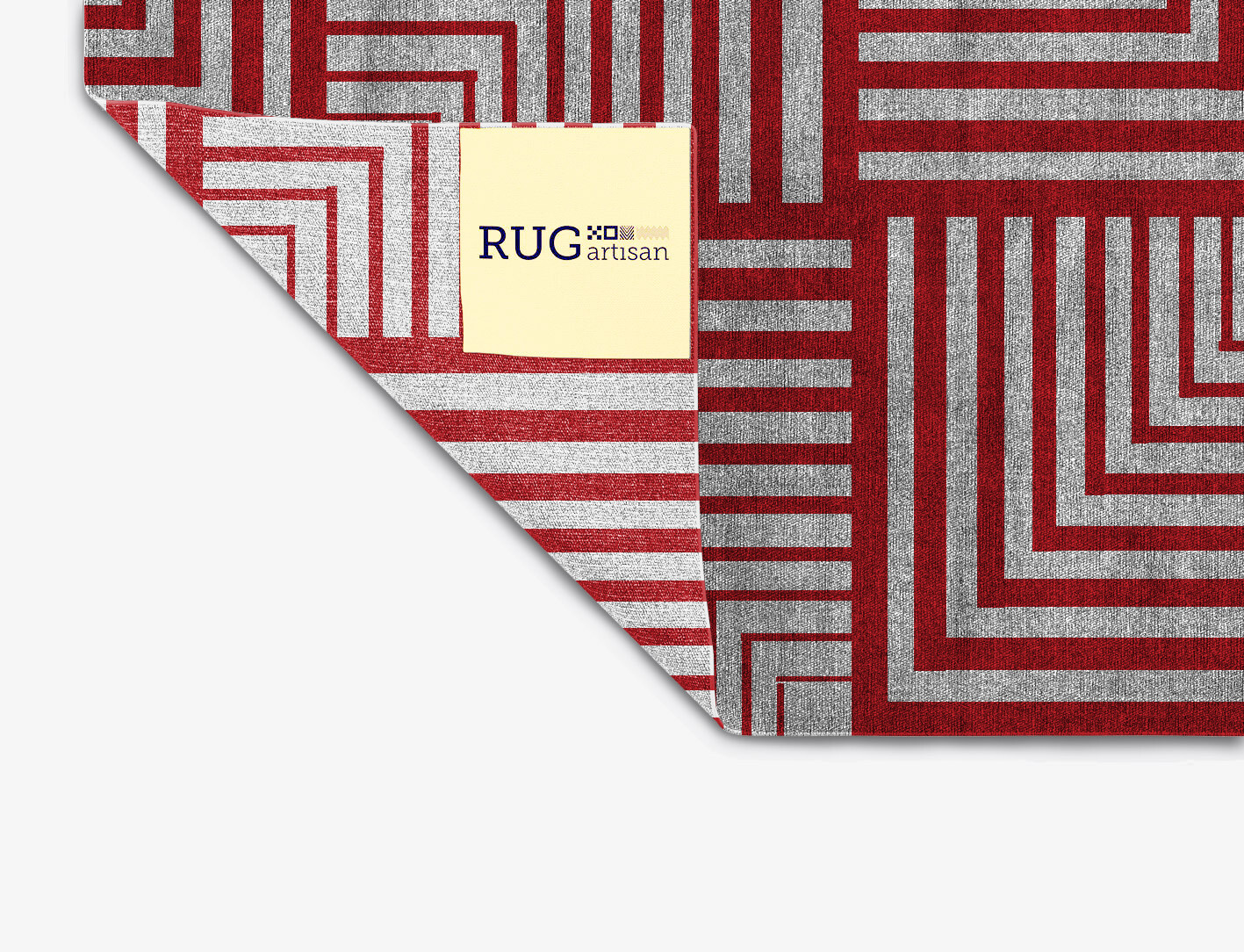 Twill Geometric Square Flatweave Bamboo Silk Custom Rug by Rug Artisan