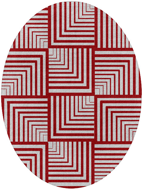 Twill Geometric Oval Hand Tufted Pure Wool Custom Rug by Rug Artisan