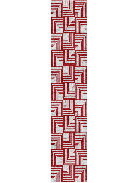 Twill Geometric Runner Hand Tufted Bamboo Silk Custom Rug by Rug Artisan