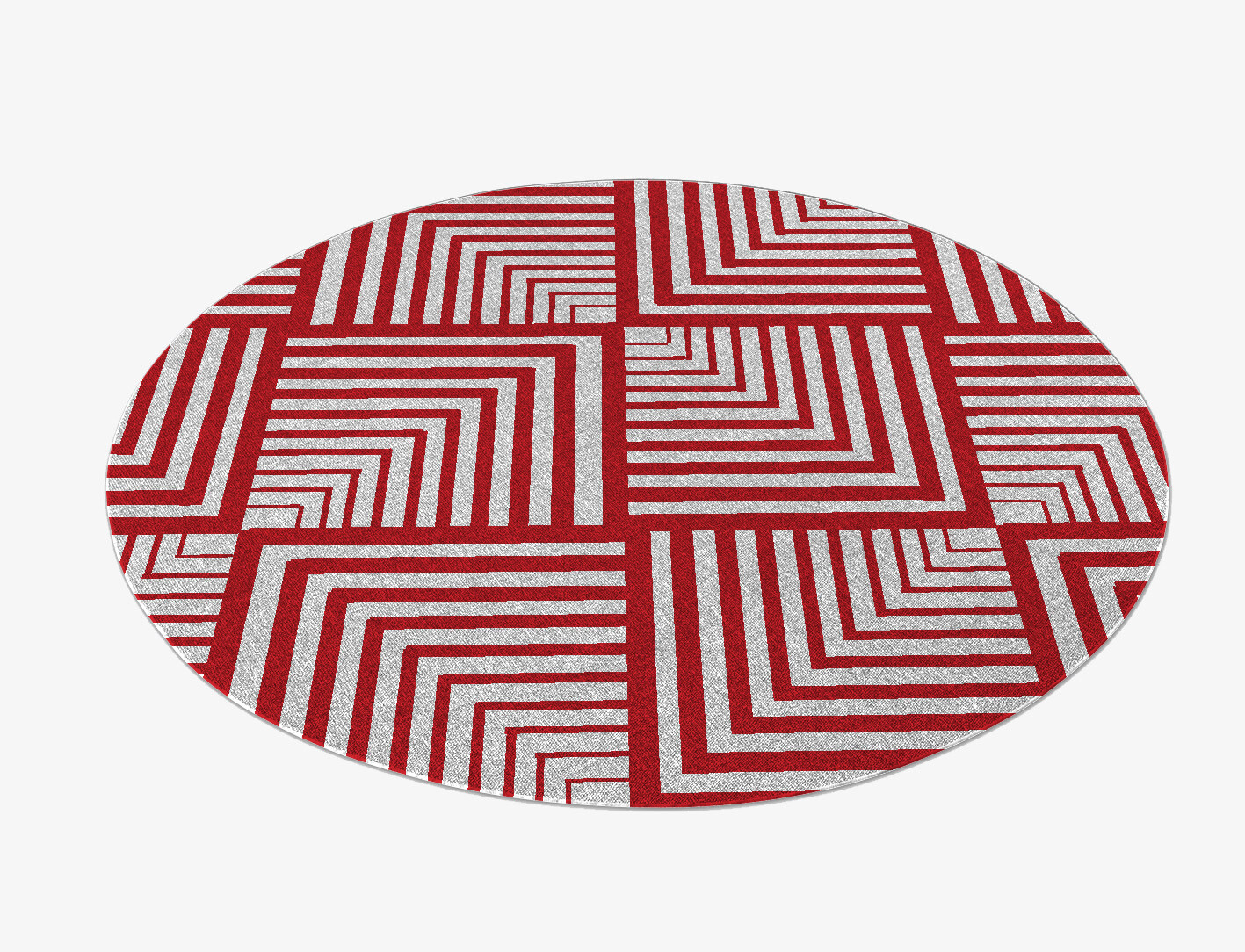 Twill Geometric Round Outdoor Recycled Yarn Custom Rug by Rug Artisan
