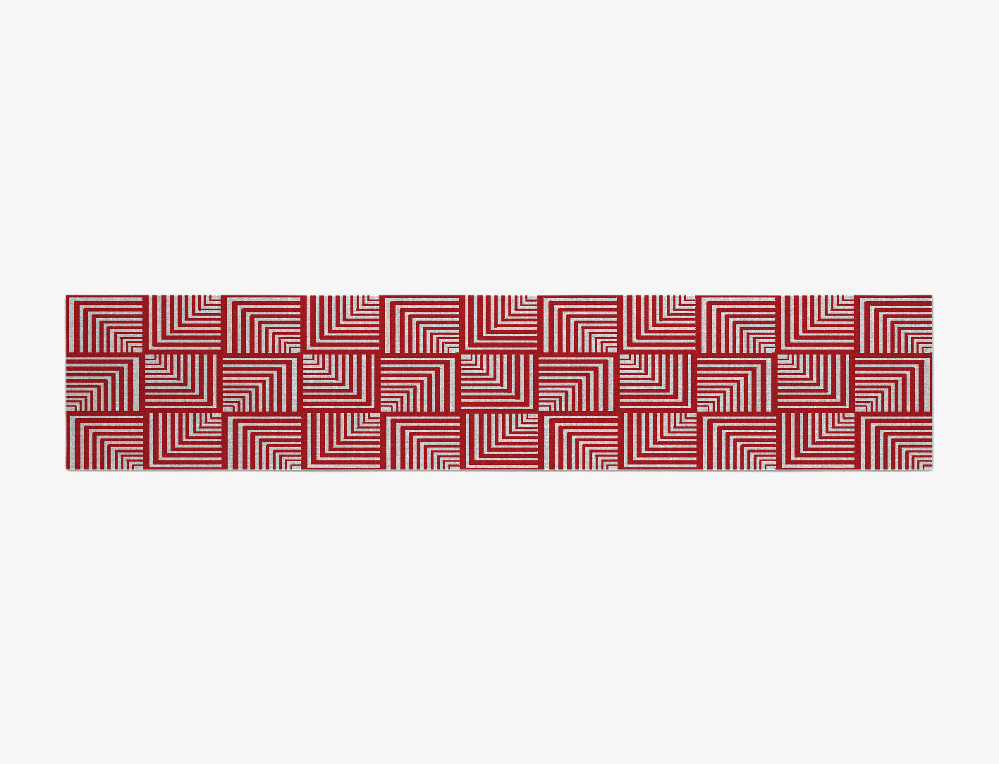 Twill Geometric Runner Outdoor Recycled Yarn Custom Rug by Rug Artisan
