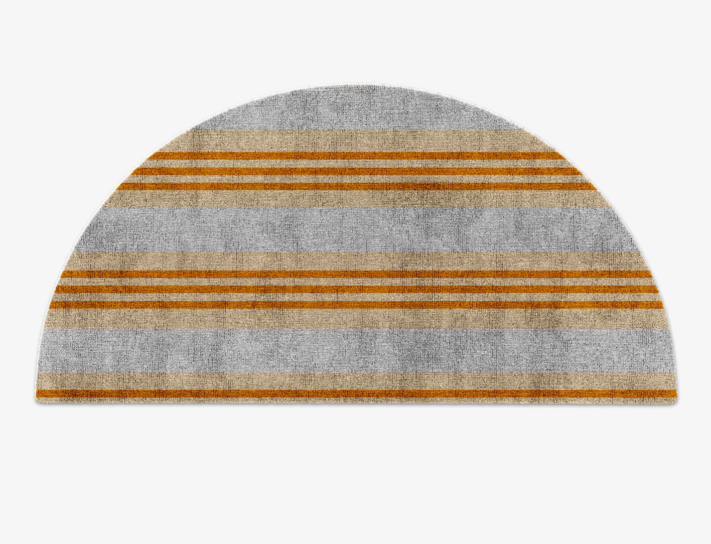 Twitten Geometric Halfmoon Hand Knotted Bamboo Silk Custom Rug by Rug Artisan