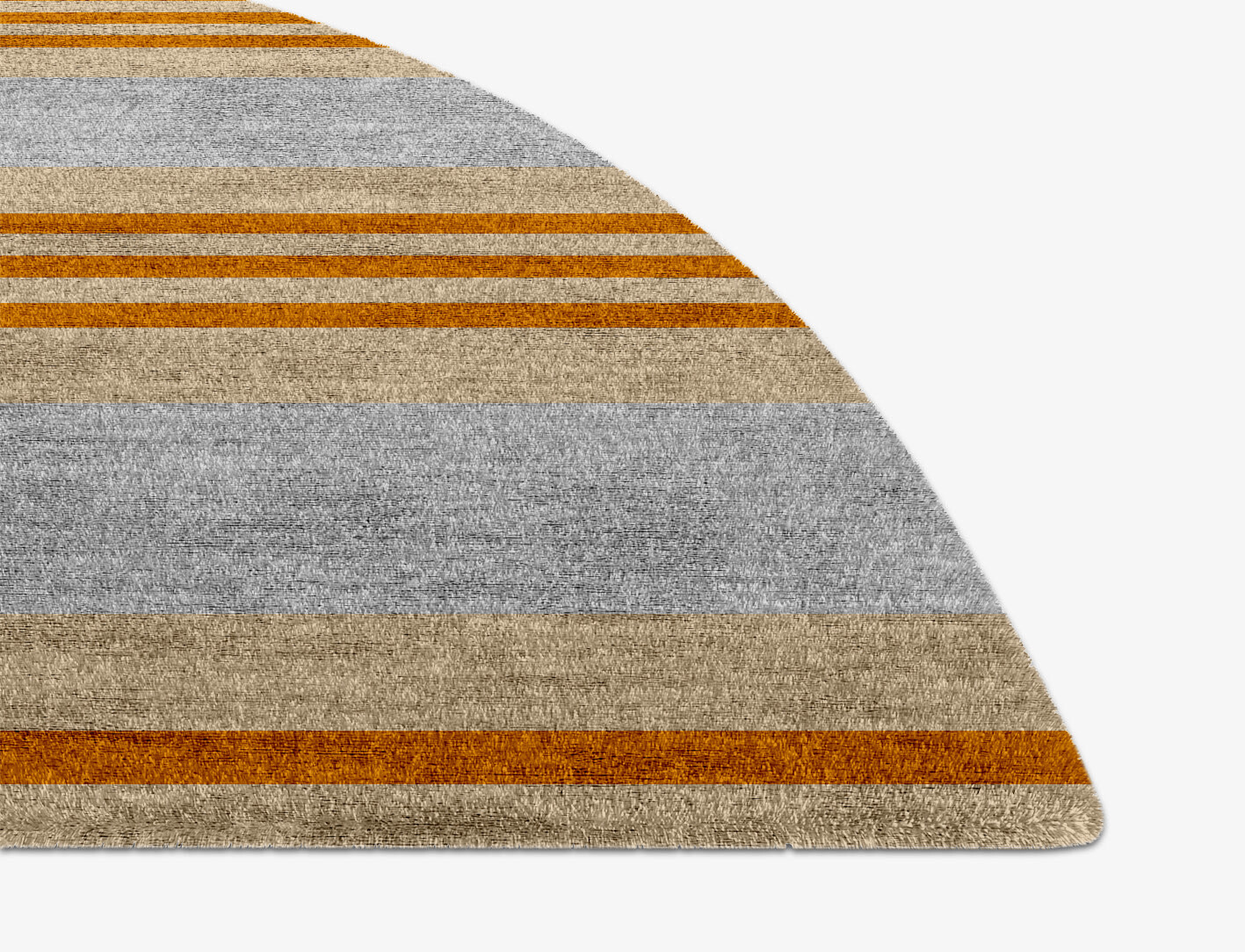 Twitten Geometric Halfmoon Hand Knotted Bamboo Silk Custom Rug by Rug Artisan