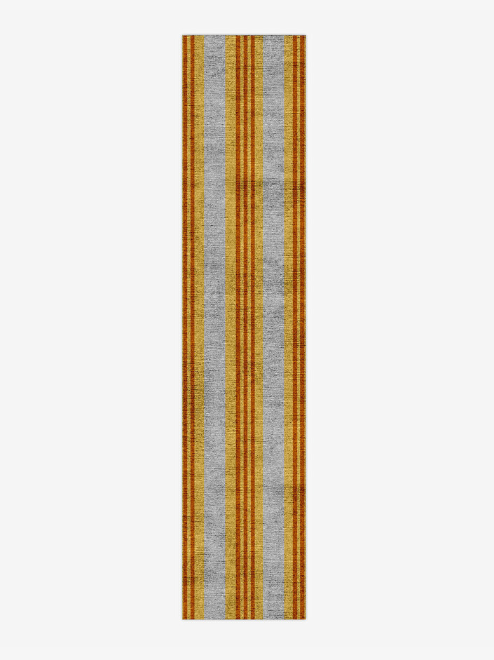 Twitten Geometric Runner Hand Knotted Bamboo Silk Custom Rug by Rug Artisan