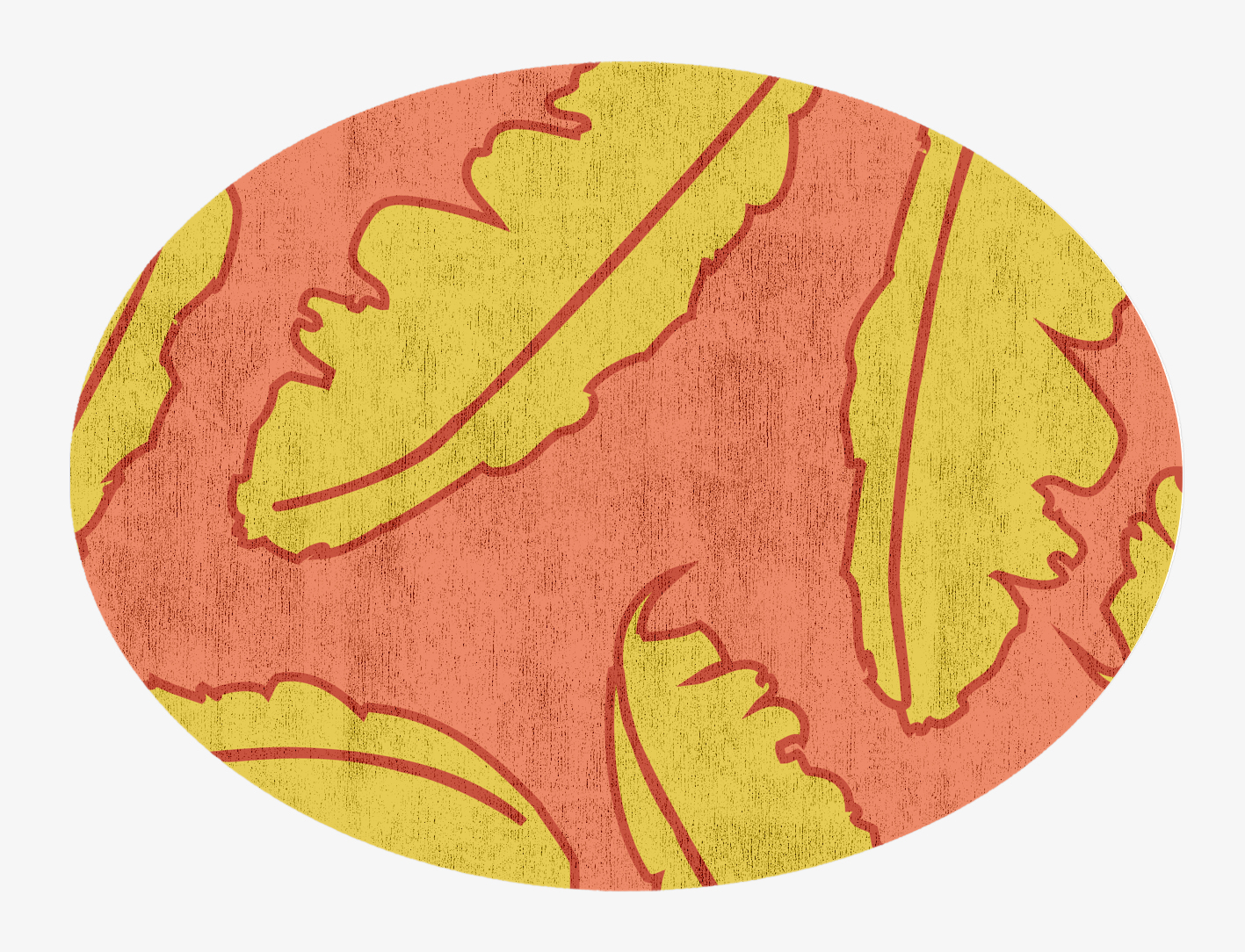 Ukiyo Floral Oval Hand Knotted Bamboo Silk Custom Rug by Rug Artisan