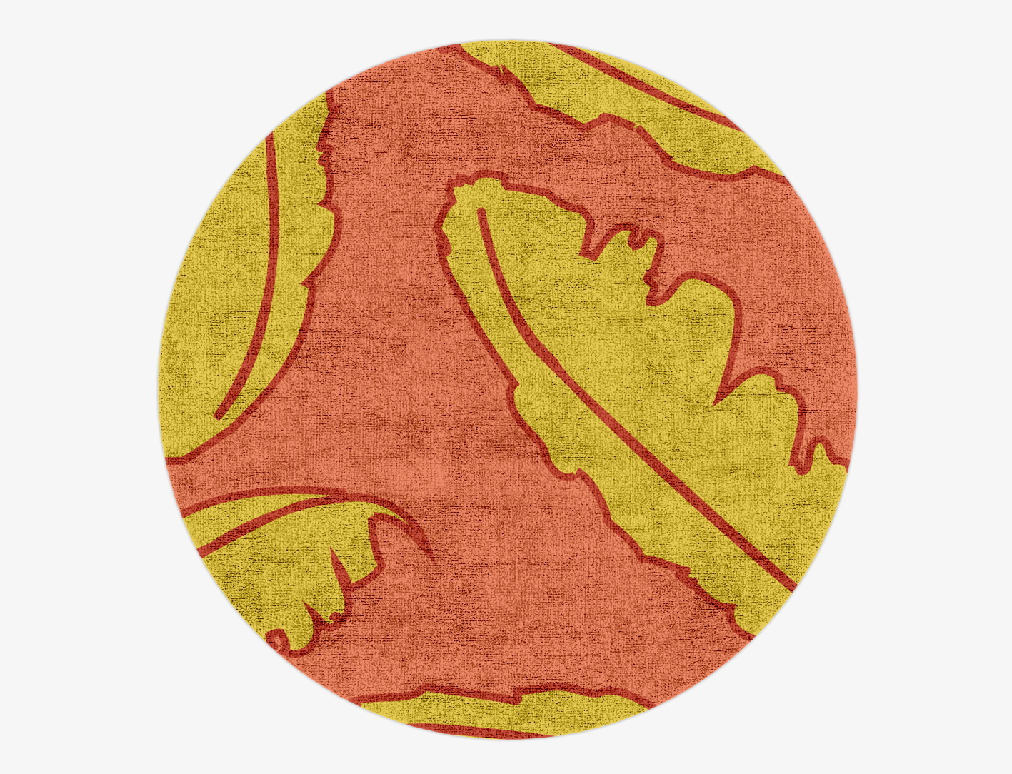 Ukiyo Floral Round Hand Knotted Bamboo Silk Custom Rug by Rug Artisan