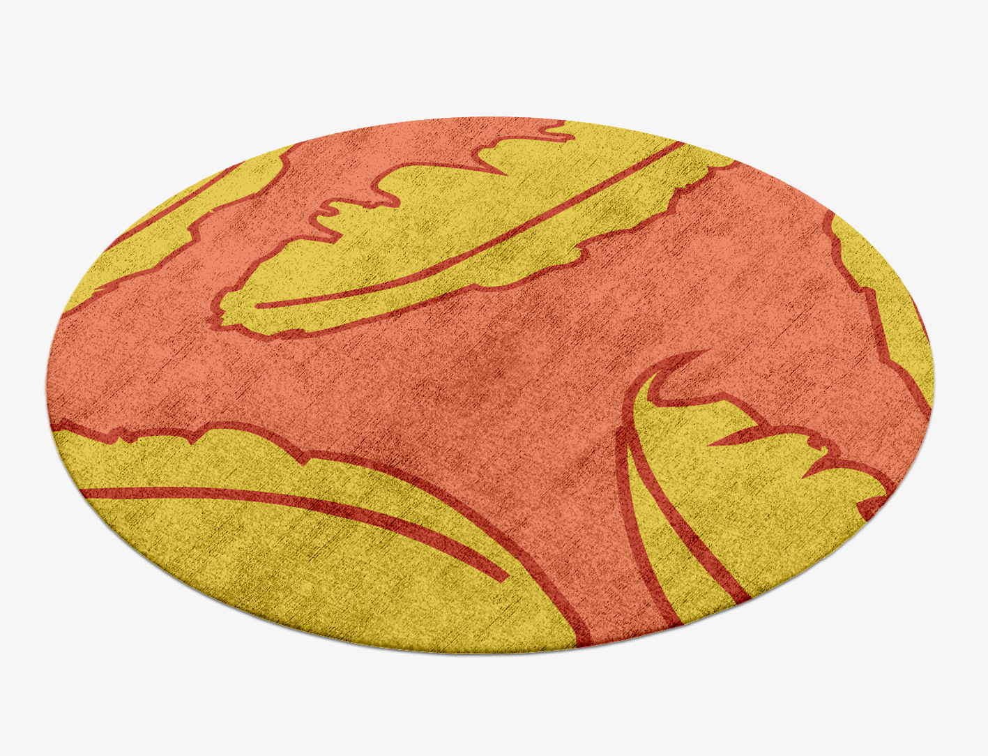 Ukiyo Floral Round Hand Knotted Bamboo Silk Custom Rug by Rug Artisan